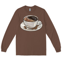Chestnut coffee  americano Long Sleeve Tee - BarkalooDesign