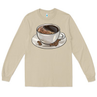 Mushroom coffee  americano Long Sleeve Tee - BarkalooDesign