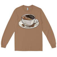 Toasted Coconut coffee  americano Long Sleeve Tee - BarkalooDesign