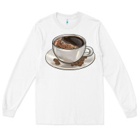 White coffee  americano Long Sleeve Tee - BarkalooDesign