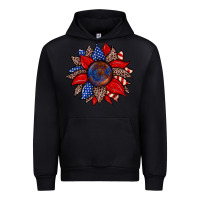 Black American flag leopard sunflower Urban Hoodie - Zillion Design Studio