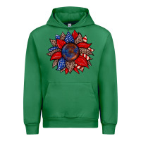 Emerald American flag leopard sunflower Urban Hoodie - Zillion Design Studio