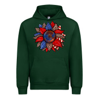 Forest Green American flag leopard sunflower Urban Hoodie - Zillion Design Studio