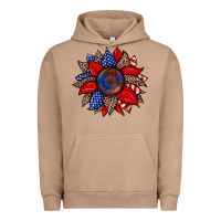 Pigment Burro American flag leopard sunflower Urban Hoodie - Zillion Design Studio