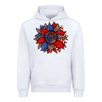 White American flag leopard sunflower Urban Hoodie - Zillion Design Studio