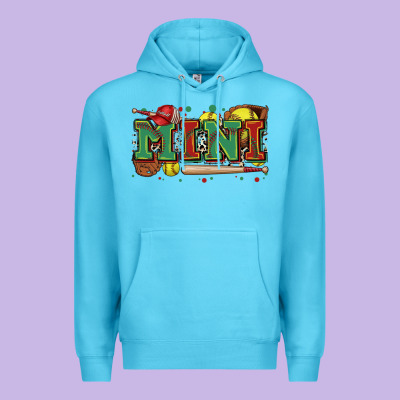 Mini Softball Premium Hoodie Designed By Zillion Design Studio