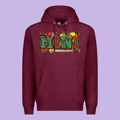Mini Softball Premium Hoodie Designed By Zillion Design Studio