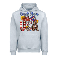 Heather Grey small town usa Urban Hoodie - Zillion Design Studio