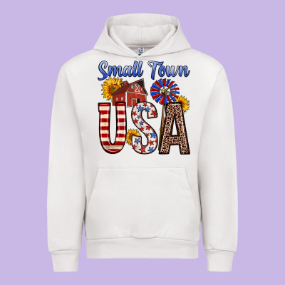 Small Town Usa Urban Hoodie Designed By Zillion Design Studio