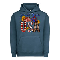 Pigment Midnight Navy small town usa Urban Hoodie - Zillion Design Studio