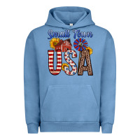 Pigment Pebble Blue small town usa Urban Hoodie - Zillion Design Studio