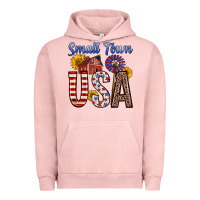 Pigment Salmon small town usa Urban Hoodie - Zillion Design Studio