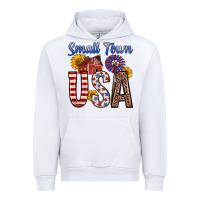 White small town usa Urban Hoodie - Zillion Design Studio