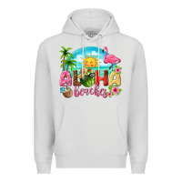 Dove Grey aloha beaches Premium Hoodie - texasbilliewilder