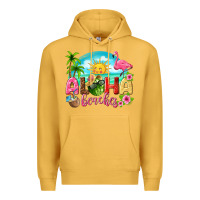Mustard aloha beaches Premium Hoodie - texasbilliewilder