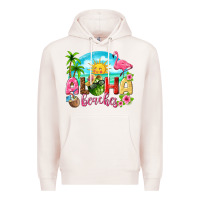 Pale Pink aloha beaches Premium Hoodie - texasbilliewilder