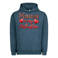 Pigment Midnight Navy mama is my valentine Urban Hoodie - RanaPortraitStore
