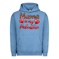 Pigment Pebble Blue mama is my valentine Urban Hoodie - RanaPortraitStore