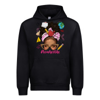 Black afro messy bun teacherlife Urban Hoodie - texasbilliewilder