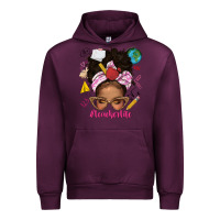 Mauve Wine afro messy bun teacherlife Urban Hoodie - texasbilliewilder