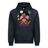 Navy afro messy bun teacherlife Urban Hoodie - texasbilliewilder