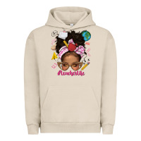 Pigment French Oak afro messy bun teacherlife Urban Hoodie - texasbilliewilder