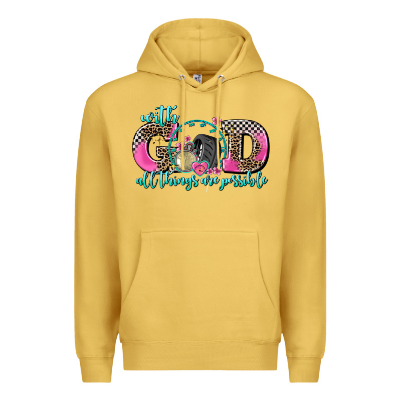 With God All Things Are Possible Race Premium Hoodie by AdoDesignShop | Teevron