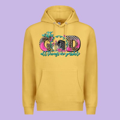 With God All Things Are Possible Race Premium Hoodie Designed By Adodesignshop