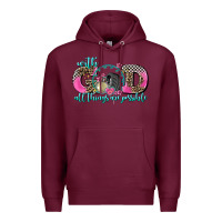 Burgundy with god all things are possible race Premium Hoodie - AdoDesignShop
