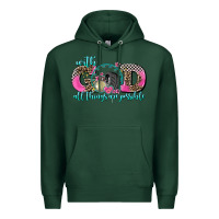 Sports Green with god all things are possible race Premium Hoodie - AdoDesignShop
