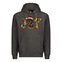 Smoke dachshund puppy christmas joy Premium Hoodie - RanaPortraitStore