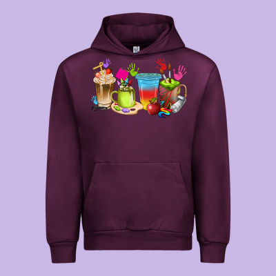 Art Teacher Coffee Cups Urban Hoodie Designed By Texasbilliewilder