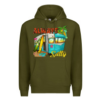 Army Green always salty with caravan Premium Hoodie - texasbilliewilder