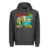 Charcoal Heather always salty with caravan Premium Hoodie - texasbilliewilder