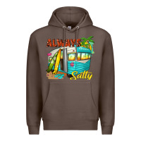Coffee always salty with caravan Premium Hoodie - texasbilliewilder