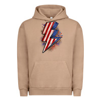 Pigment Burro leopard american flag lightning bolt Urban Hoodie - Zillion Design Studio
