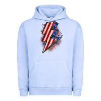 Pigment Grape Ice leopard american flag lightning bolt Urban Hoodie - Zillion Design Studio
