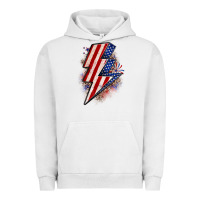 Pigment Lunar Rock leopard american flag lightning bolt Urban Hoodie - Zillion Design Studio
