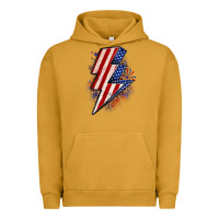 Pigment Peanut Butter leopard american flag lightning bolt Urban Hoodie - Zillion Design Studio