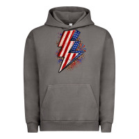 Pigment Tornado leopard american flag lightning bolt Urban Hoodie - Zillion Design Studio