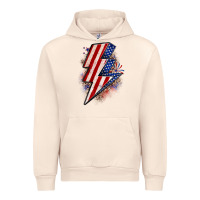 Sandshell leopard american flag lightning bolt Urban Hoodie - Zillion Design Studio