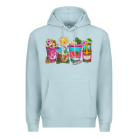 Blue Mist aloha coffe cups Premium Hoodie - texasbilliewilder