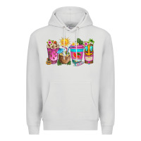 Dove Grey aloha coffe cups Premium Hoodie - texasbilliewilder