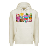 Oatmeal Heather aloha coffe cups Premium Hoodie - texasbilliewilder