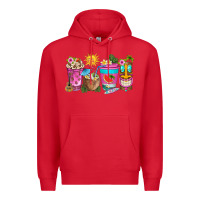 Red aloha coffe cups Premium Hoodie - texasbilliewilder