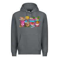 Rock aloha coffe cups Premium Hoodie - texasbilliewilder