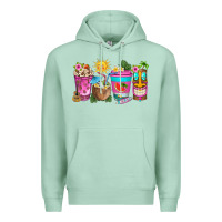 Seafoam aloha coffe cups Premium Hoodie - texasbilliewilder