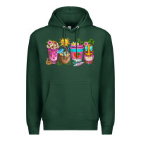 Sports Green aloha coffe cups Premium Hoodie - texasbilliewilder