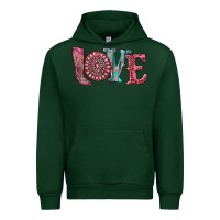 Forest Green valentine's day love with boots and gemstone Urban Hoodie - RanaPortraitStore