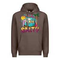 Coffee always salty with caravan Premium Hoodie - texasbilliewilder